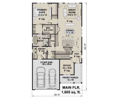 Main Floor  for House Plan #098-00496