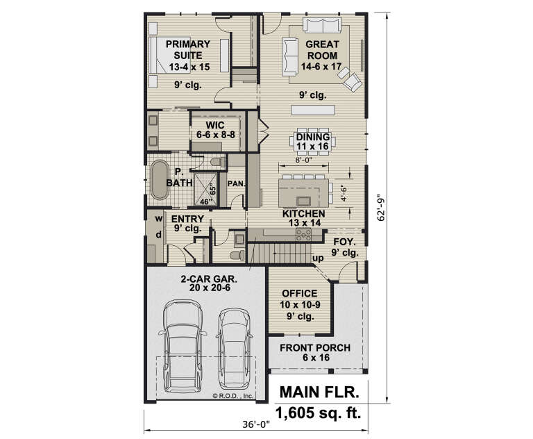 House Plan House Plan #32718 Drawing 1