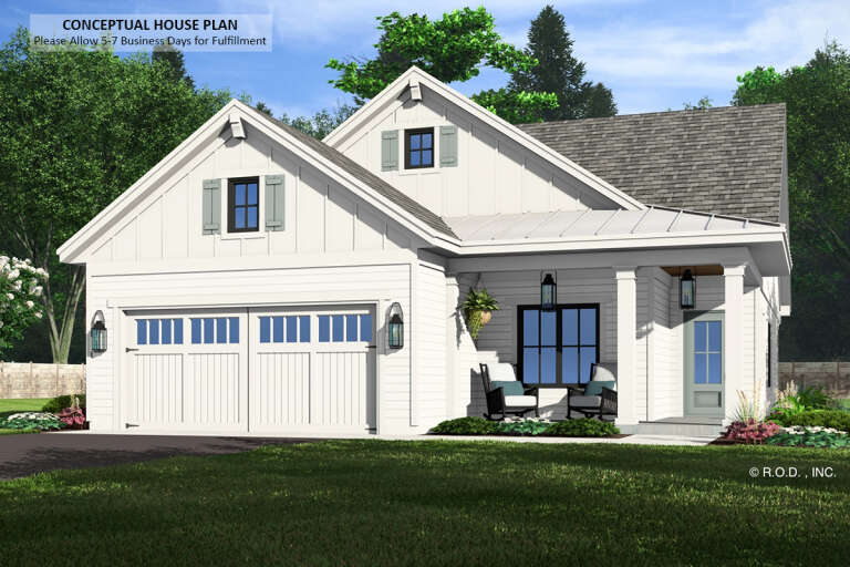 House Plan House Plan #32719 Angled Front Elevation