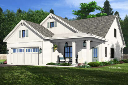 Modern Farmhouse House Plan #098-00497 Elevation Photo