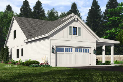 Modern Farmhouse House Plan #098-00497 Elevation Photo