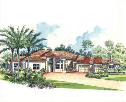 Mediterranean House Plan #168-00027 Elevation Photo