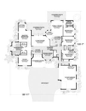Floorplan 1 for House Plan #168-00027