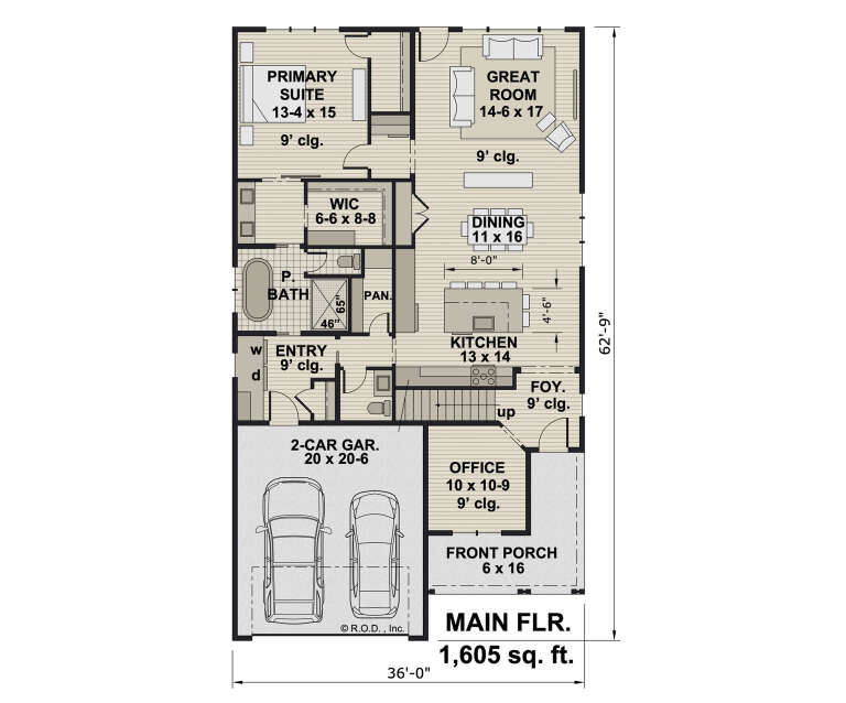 House Plan House Plan #32720 Drawing 1
