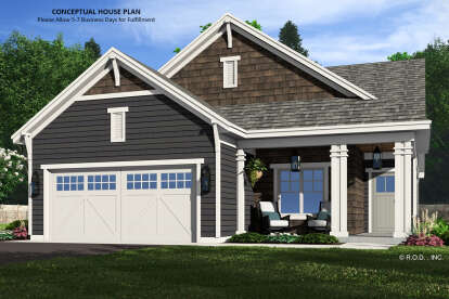 Modern Farmhouse House Plan #098-00499 Elevation Photo