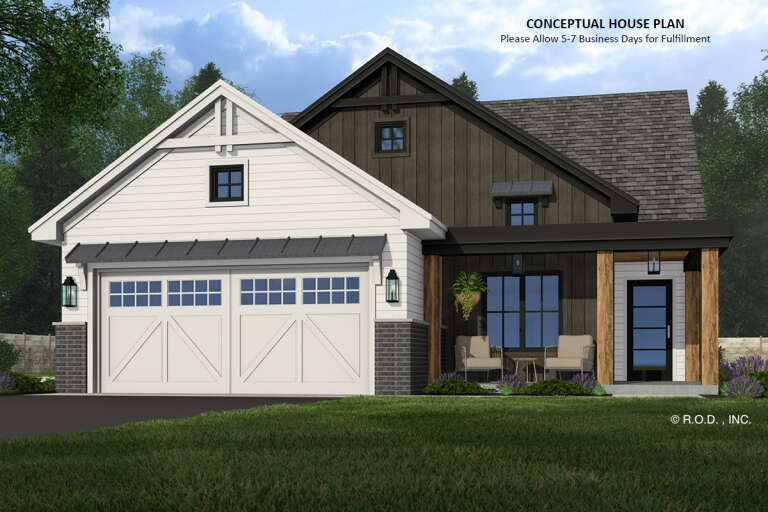 House Plan House Plan #32722 Angled Front Elevation