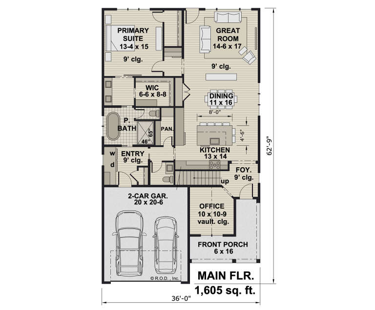 House Plan House Plan #32722 Drawing 1