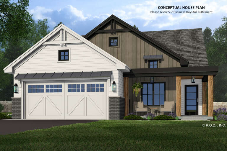 House Plan House Plan #32723 Angled Front Elevation