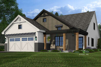 Modern Farmhouse House Plan #098-00501 Elevation Photo