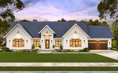 Modern Farmhouse House Plan #4195-00079 Elevation Photo