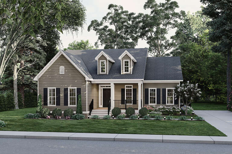 House Plan House Plan #32725 Angled Front Elevation