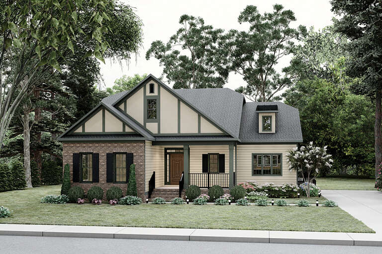 House Plan House Plan #32727 Angled Front Elevation