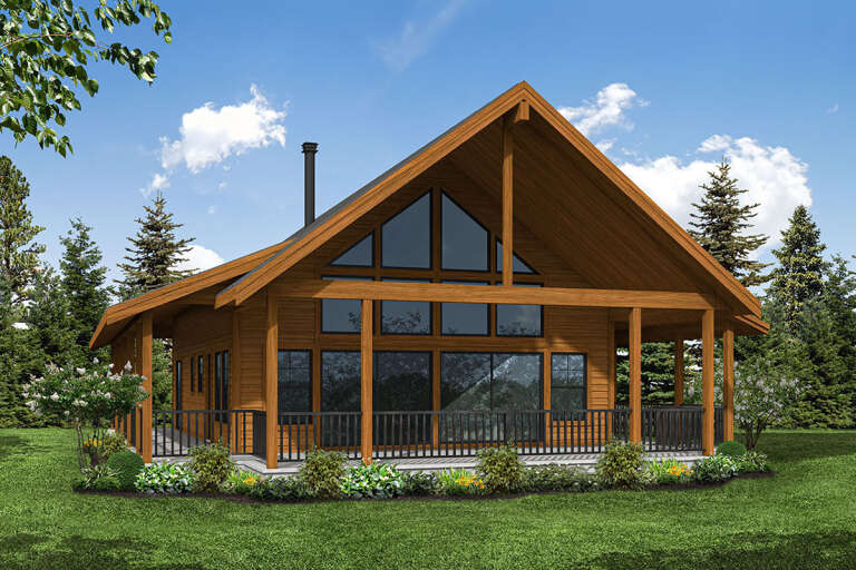 House Plan House Plan #32728 Angled Front Elevation