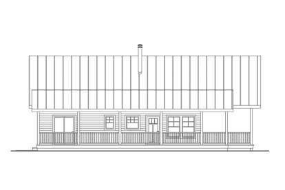Cabin House Plan #035-01133 Elevation Photo
