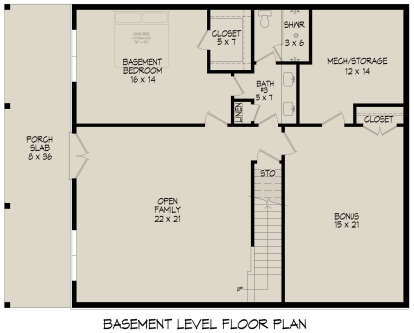 Basement for House Plan #940-01270