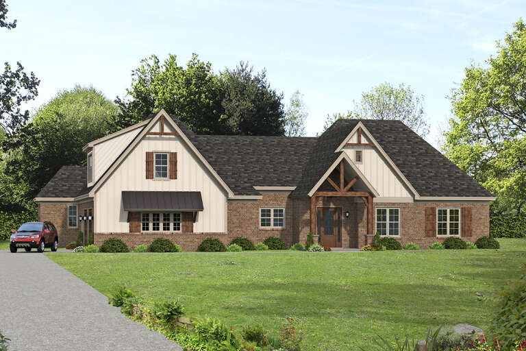 House Plan House Plan #32732 Angled Front Elevation