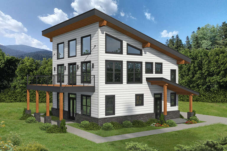 House Plan House Plan #32736 Angled Right Elevation
