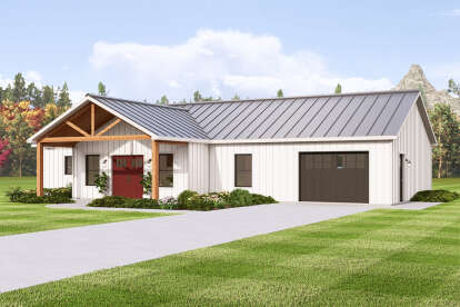 Modern Farmhouse House Plan #5032-00338 Elevation Photo