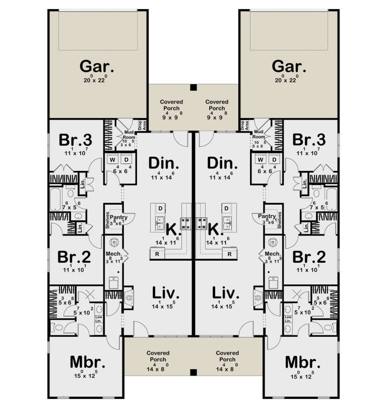 House Plan House Plan #32741 Drawing 1