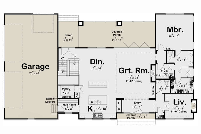 House Plan House Plan #32743 Drawing 1