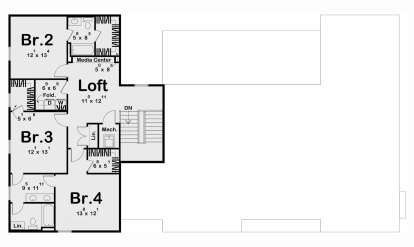 Second Floor for House Plan #963-01130