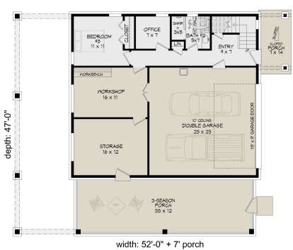 First Floor for House Plan #940-01277