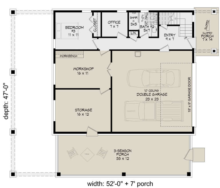 House Plan House Plan #32744 Drawing 1
