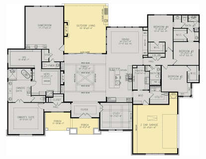 Main Floor  for House Plan #3570-00002