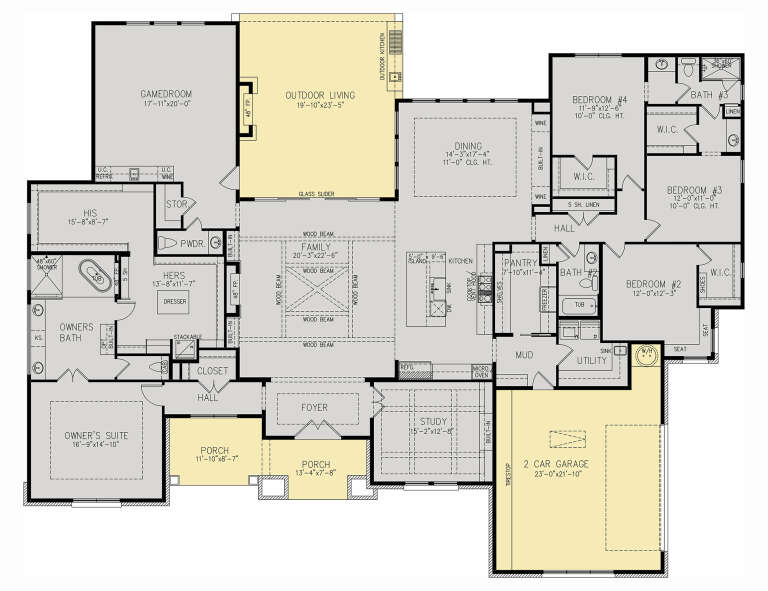 House Plan House Plan #32747 Drawing 1
