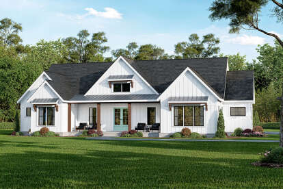 Modern Farmhouse House Plan #009-00438 Elevation Photo