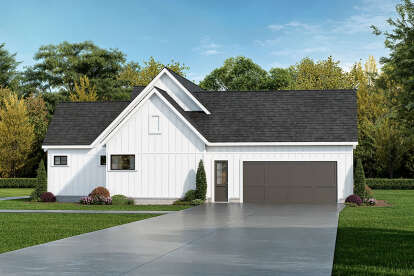 Modern Farmhouse House Plan #009-00438 Elevation Photo