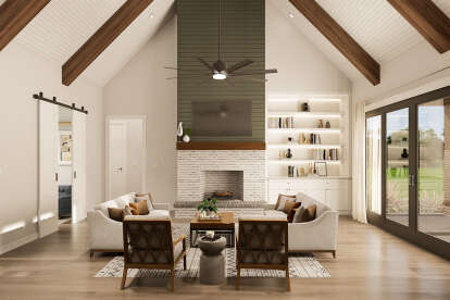 Modern Farmhouse House Plan #009-00438 Additional Photo