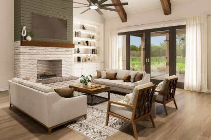 Modern Farmhouse House Plan #009-00438 Additional Photo