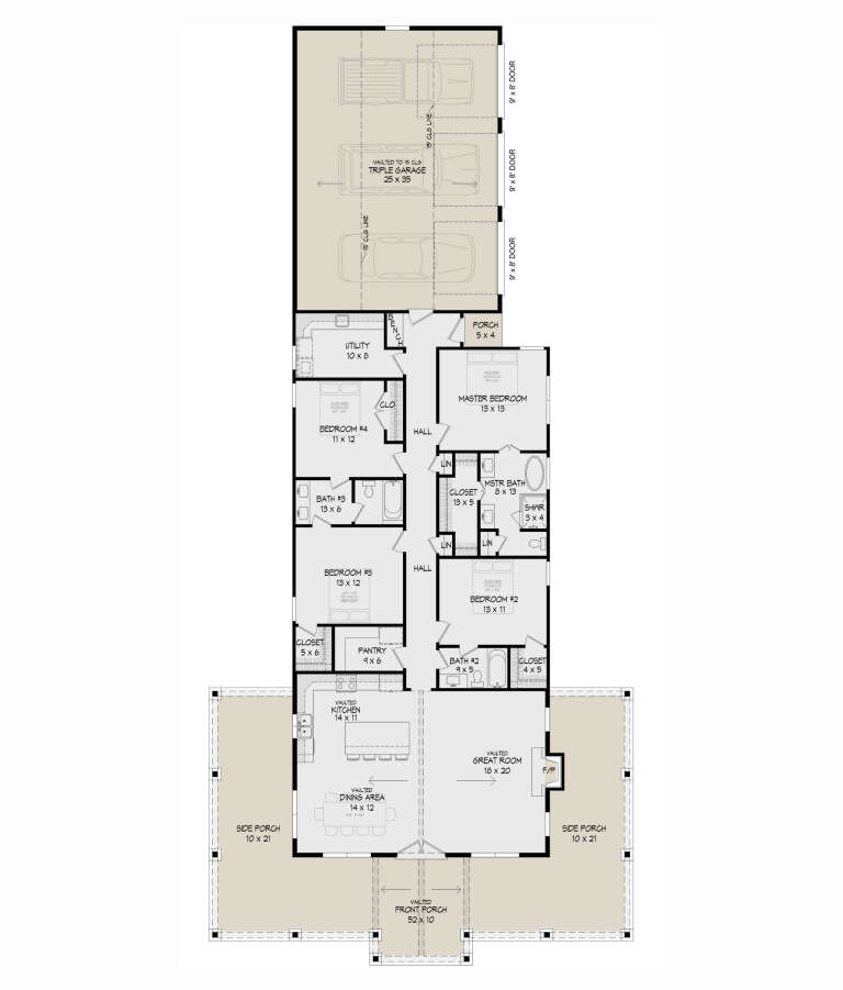 House Plan House Plan #32749 Drawing 1