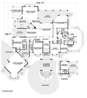 Floorplan 1 for House Plan #168-00030