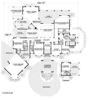 Floorplan 1 for House Plan #168-00030