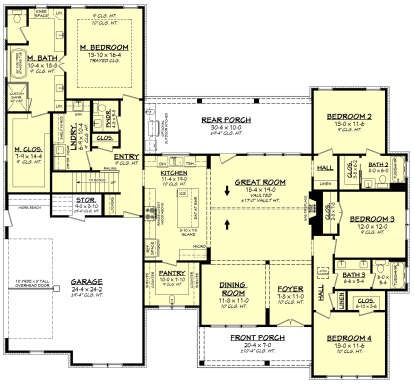 Main Floor  for House Plan #041-00386
