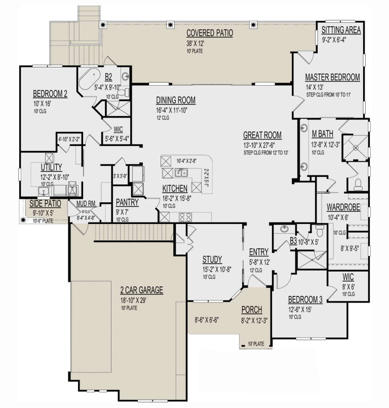 House Plan House Plan #32756 Drawing 1