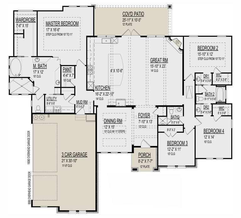 House Plan House Plan #32757 Drawing 1