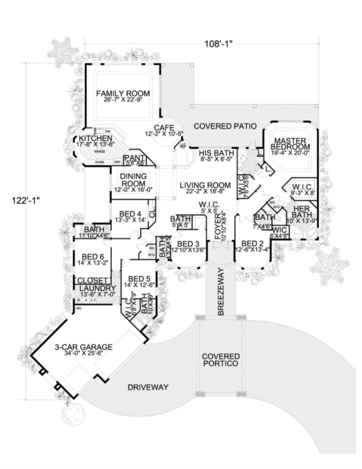 Floorplan 1 for House Plan #168-00031