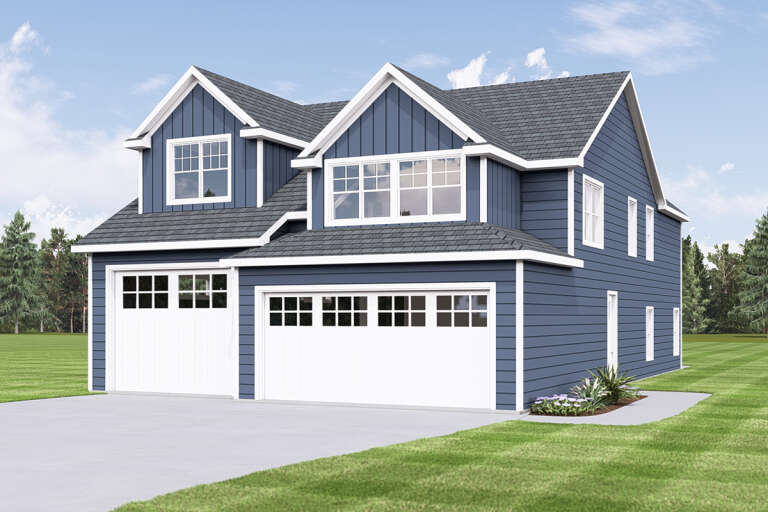 House Plan House Plan #32761 Angled Front Elevation 