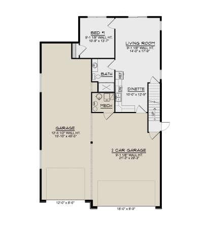 First Floor for House Plan #5032-00340