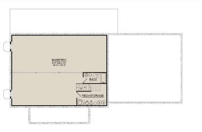Basement for House Plan #5032-00341