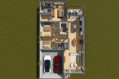 Overhead Floor Plan for House Plan #4848-00458