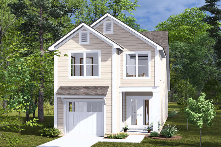 House Plan House Plan #32764 Angled Front Elevation 