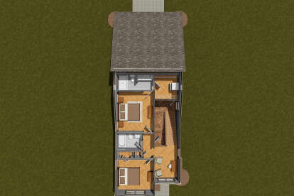 Overhead Second Floor for House Plan #4848-00459