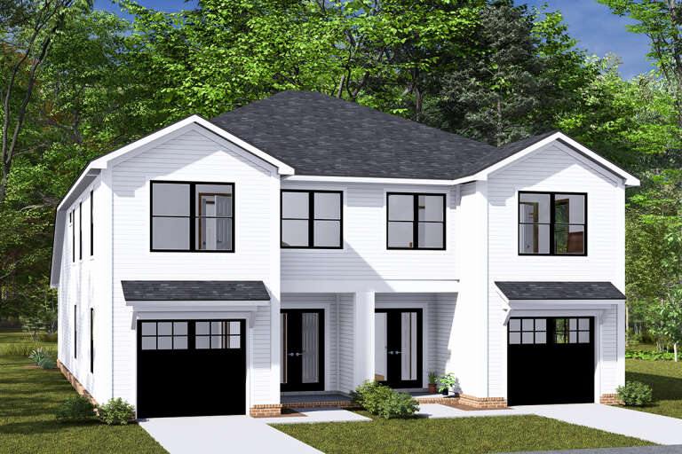 House Plan House Plan #32766 Angled Front Elevation 