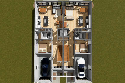 Overhead First Floor for House Plan #4848-00460