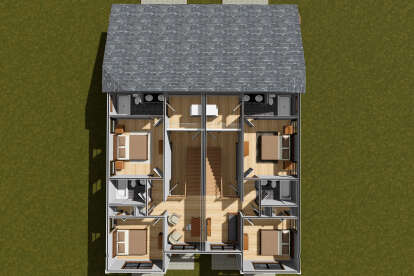 Overhead Second Floor for House Plan #4848-00460