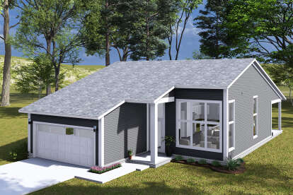 Modern House Plan #4848-00461 Elevation Photo